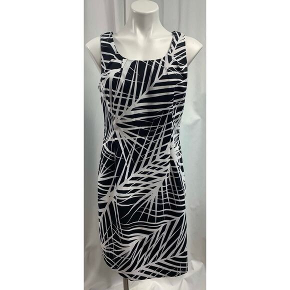 50% OFF Ronni Nicole Dress Sheath Leave Pattern Sleeveless - Picture 1 of 7